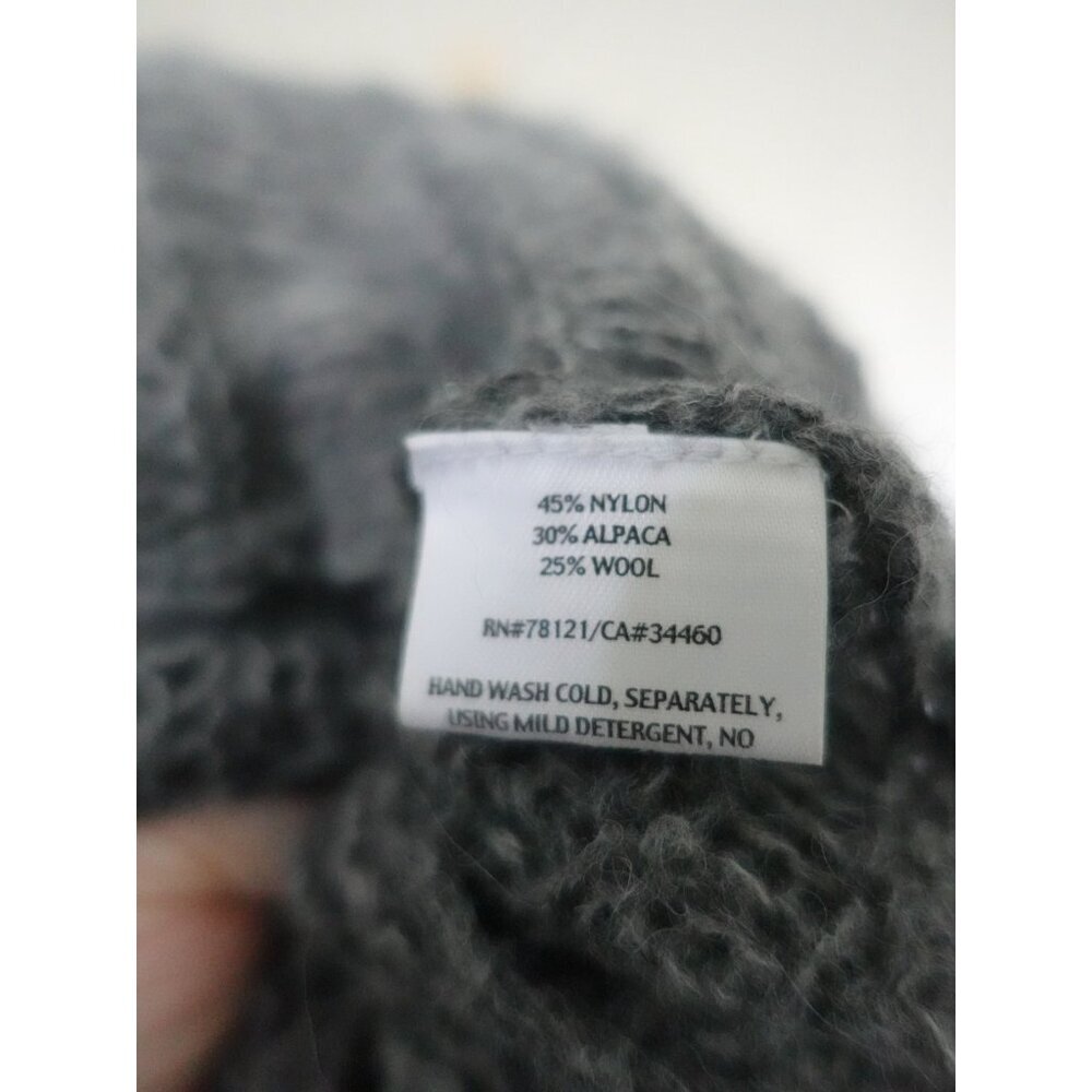 Eileen Fisher Alpaca Wool Blend Open-Knit Lightweight Layer Tank Top Gray Medium - Picture 5 of 5
